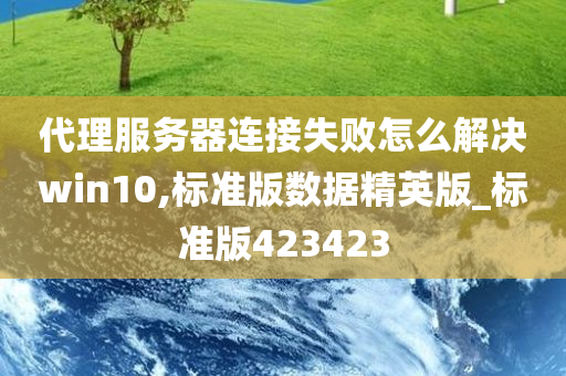 代理服务器连接失败怎么解决win10,标准版数据精英版_标准版423423