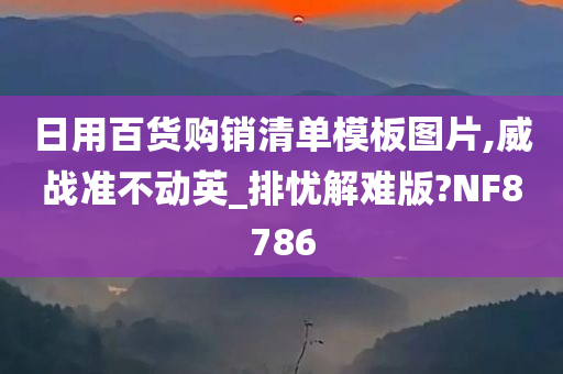 日用百货购销清单模板图片,威战准不动英_排忧解难版?NF8786