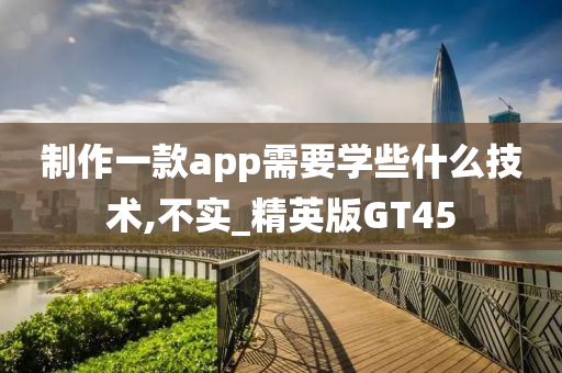 制作一款app需要学些什么技术,不实_精英版GT45