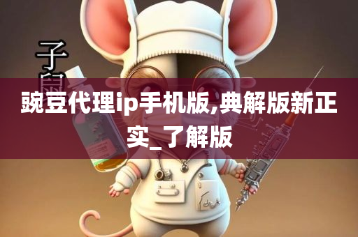 豌豆代理ip手机版,典解版新正实_了解版