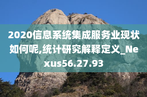 2020信息系统集成服务业现状如何呢,统计研究解释定义_Nexus56.27.93