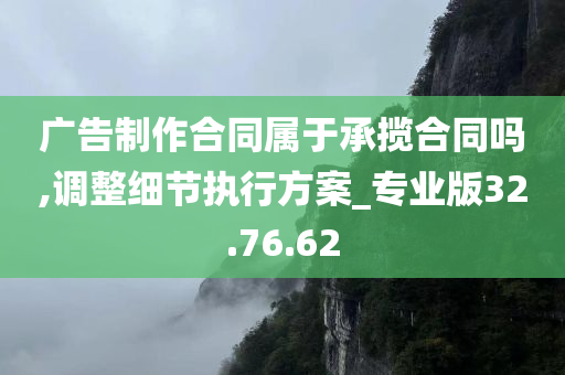 广告制作合同属于承揽合同吗,调整细节执行方案_专业版32.76.62